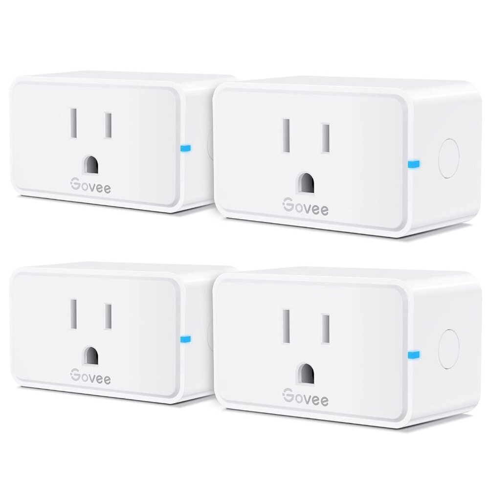 Smart Plug 15A, WiFi Bluetooth Outlets 4 Pack Work with Alexa and Google Assista